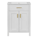 Bathroom Vanity Combo With Ceramic Sink, Luxurious Space-Saving Vanity, 2 Soft Close Doors by Unique Piece Furniture
