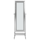 Moore Cheval Mirror with Jewelry Storage Silver