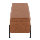 Daniella - Contemporary Storage Bench - Black / Camel by HouseOfZazla