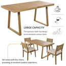 U_Style Multi-Person Outdoor Acacia Wood Dining Table and Chair Set by HouseOfZazla