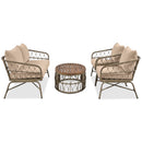 Bohemia-Inspired 4-Person Outdoor Seating Group With Removable Cushions
