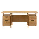 Roldan 69-inch 4-drawer Computer Desk with File Drawer Light Ash