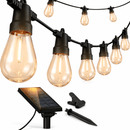48Ft Solar Powered String Lights Waterproof LED Hanging Edison Bulb Lights with 15 Bulbs
