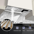 48" Range Hood Insert, 1200 CFM Stainless Steel Ducted Vent Hood Insert with Dimmable LED Lights - NX-19IS-48