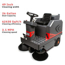 49-Inch Heavy-Duty Electric Industrial Ride-On Floor Sweeper With Dust Bin, 1400W (SAK18436)