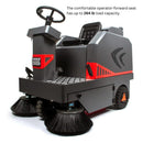 49-Inch Heavy-Duty Electric Industrial Ride-On Floor Sweeper With Dust Bin, 1400W (SAK18436)
