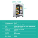 49-Inch Upright Commercial Reach-In Display Refrigerator (SAK16785) by SAKSBY WHOLESALE