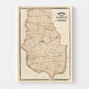 Vintage Map of Harrison County, Indiana 1876