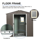 88.98" Outdoor Metal Storage Shed With Window by HouseOfZazla