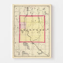 Vintage Map of Crawford County, Michigan 1873