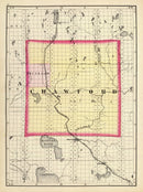 Vintage Map of Crawford County, Michigan 1873
