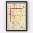 Vintage Map of Crawford County, Michigan 1873
