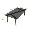 Danzel - Dining Table With Glass Top - Vintage Oak