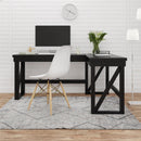 Crestwood - Lift Top L Desk - Black by HouseOfZazla