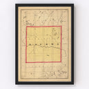 Vintage Map of Oscoda County, Michigan 1873