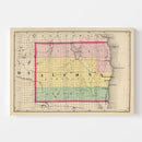 Vintage Map of Alcona County, Michigan 1873