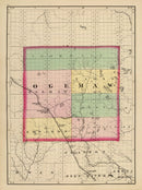 Vintage Map of Ogemaw County, Michigan 1873