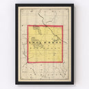 Vintage Map of Roscommon County, Michigan 1873