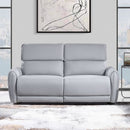 Jeromie - Power Motion Sofa With USB Port - Gray Synthetic Leather by Unique Piece Furniture