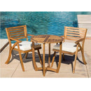 Outdoor Dining Set With Coffee Table And 2 Chairs - Teak by HouseOfZazla