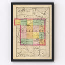 Vintage Map of Wexford County, Michigan 1873