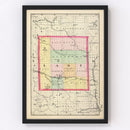 Vintage Map of Lake County, Michigan 1873