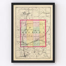 Vintage Map of Osceola County, Michigan 1873