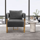 Modern Decorative Chair Teddy Fleece Upholstered And Metal Foot by Unique Piece Furniture