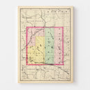 Vintage Map of Clare County, Michigan 1873