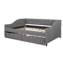 Upholstered Daybed With Two Drawers, Wood Slat Support by HouseOfZazla