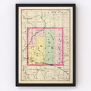 Vintage Map of Clare County, Michigan 1873