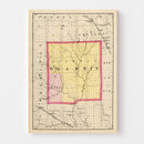 Vintage Map of Gladwin County, Michigan 1873