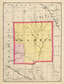 Vintage Map of Gladwin County, Michigan 1873