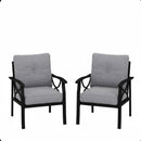 All-Weather Armchairs With Cushions, Modern Sculptural Design (Set of 2) by HouseOfZazla