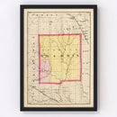 Vintage Map of Gladwin County, Michigan 1873