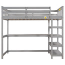 Loft Bed With Storage Shelves And Under Bed Desk by HouseOfZazla