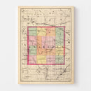Vintage Map of Isabella County, Michigan 1873