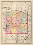 Vintage Map of Isabella County, Michigan 1873