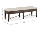Westley Falls - Bench With Upholstered Seat - Graphite