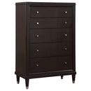 Niguel - 5 Drawer Chest Storage Furniture - Brown by HouseOfZazla