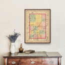Vintage Map of Newaygo County, Michigan 1873