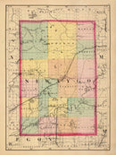 Vintage Map of Newaygo County, Michigan 1873