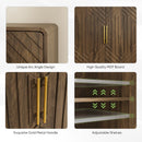 Sideboard Buffet Cabinet With Carved Doors And Adjustable Layer Board by Unique Piece Furniture