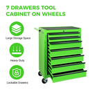 Rolling Metal Tool Chest with 7 Drawers, 20" Steel Organizer by HouseOfZazla