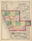Vintage Map of Muskegon County, Michigan 1873