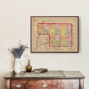 Vintage Map of Montcalm County, Michigan 1873