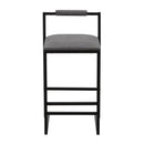 Elegant Bar Stool Set With Backrest And Footrest, Counter Height (Set of 2) by HouseOfZazla
