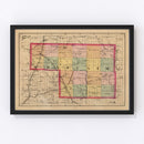 Vintage Map of Montcalm County, Michigan 1873