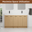 60" Double Sink Bathroom Vanity with Extra-Large Storage by HouseOfZazla
