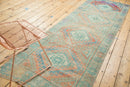 3.5x10.5 Vintage Distressed Oushak Rug Runner